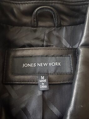 Jones New York Black Leather Jacket